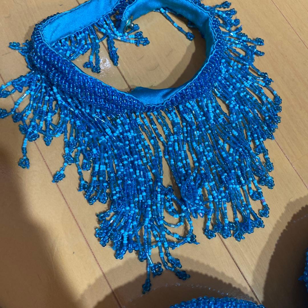 定価6万　青いビーズ装飾 ベリーダンス　衣装