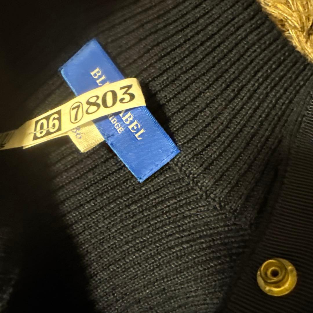 【美品】ブルーレーベルクレストブリッジ　ドッキングチェックワンピース　リボン