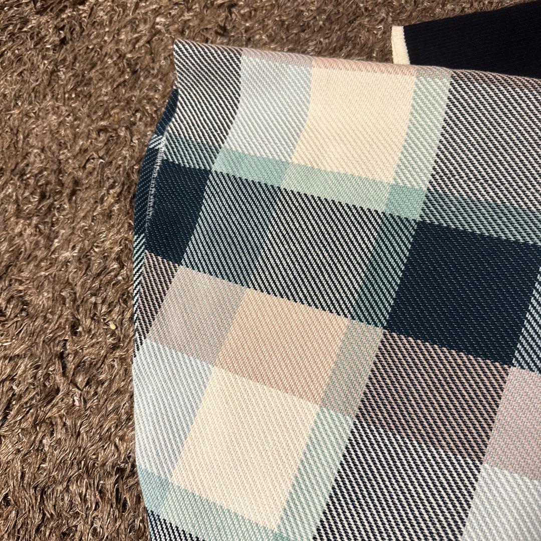 【美品】ブルーレーベルクレストブリッジ　ドッキングチェックワンピース　リボン