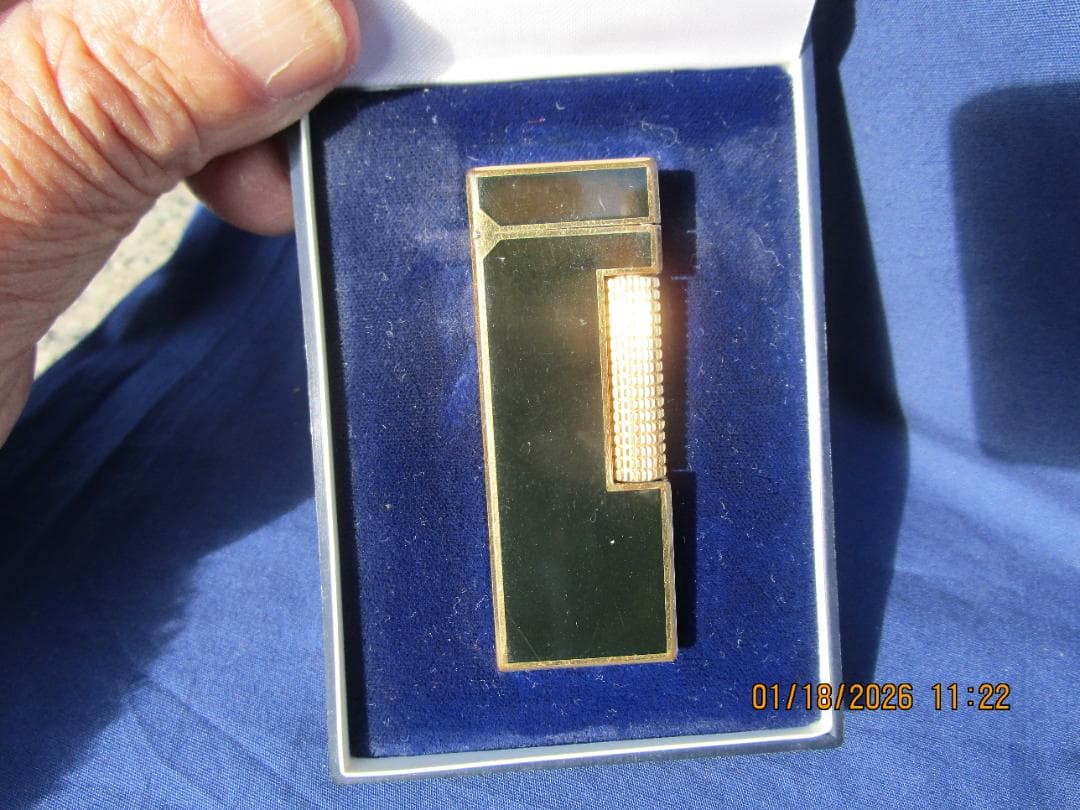 ダンヒル　ガスライター　箱・説明書あり　発火未確認　程度は良さそうです。