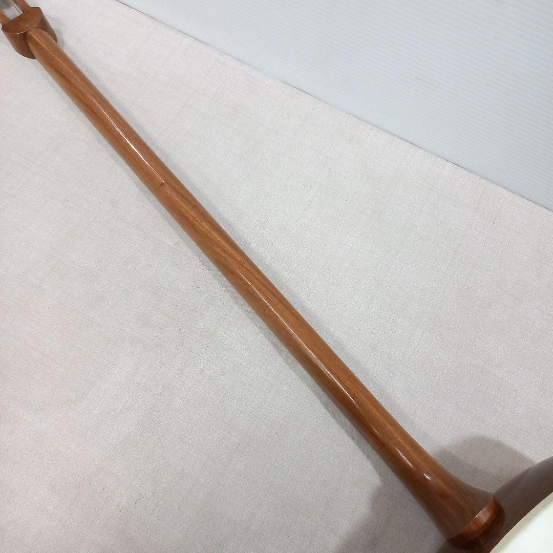 希少】長唄三味線 細棹 花梨 正寸 丸打胴 本皮 三つ折れ 皮やぶれなし