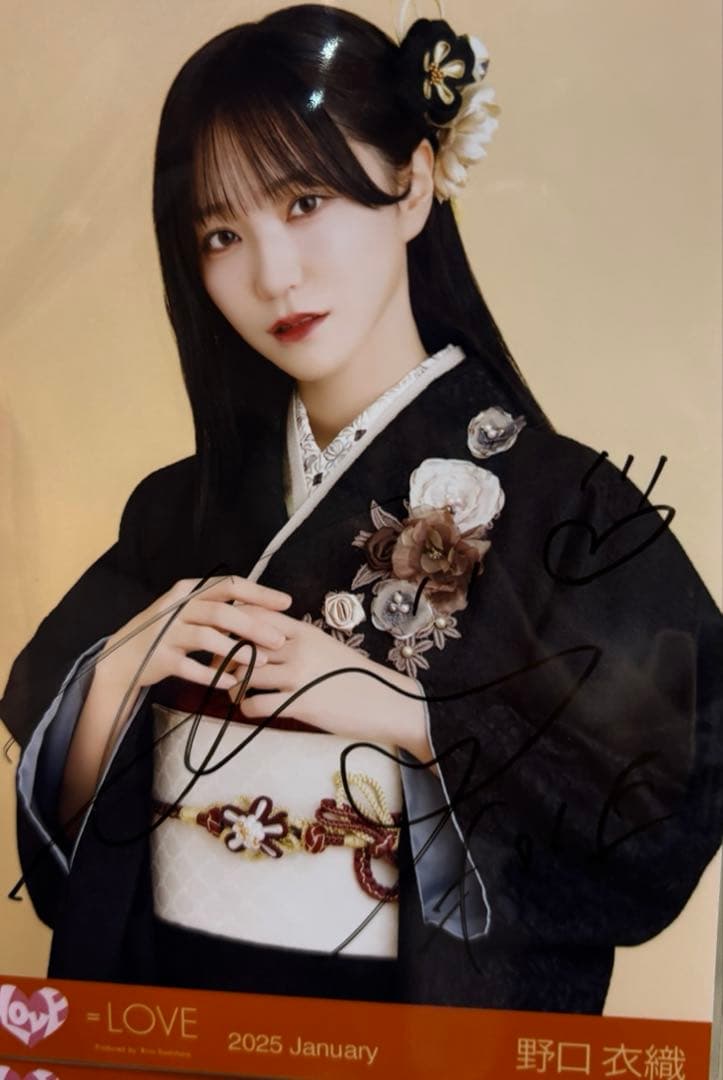 野口衣織　イコラブ　ビッグ生写真　生写真　直筆
