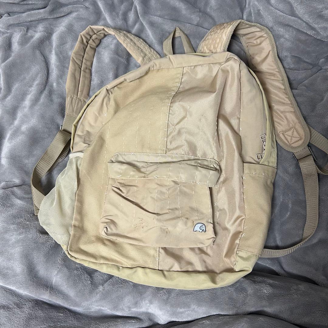 keisuke kanda ナイロン ステッチ リュック　べージュ