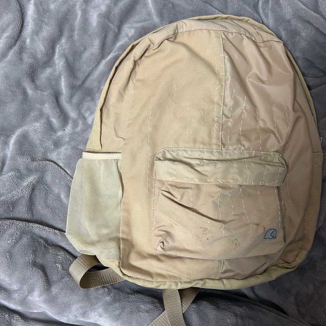 keisuke kanda ナイロン ステッチ リュック　べージュ