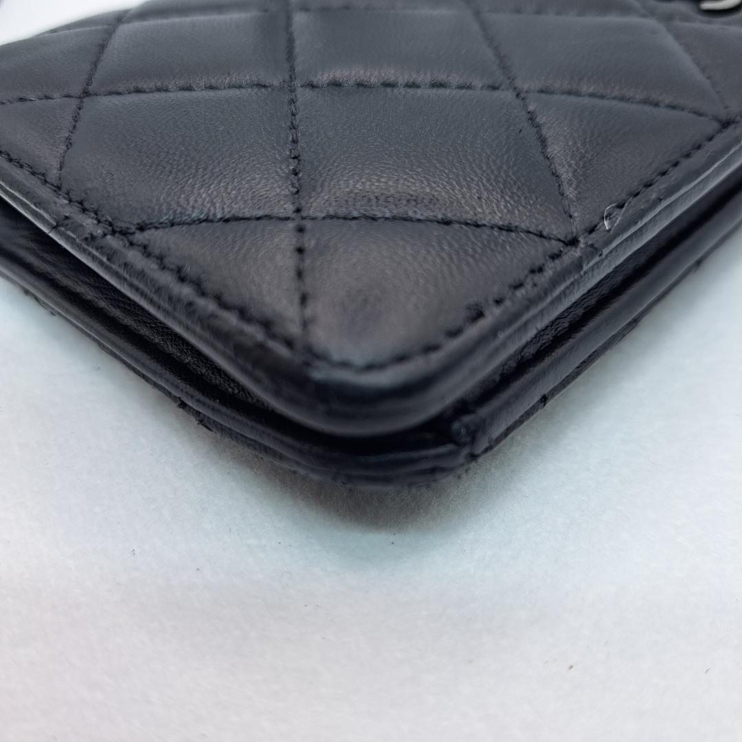 CHANEL　マトラッセ　長財布　ラムスキン　財布　二つ折り