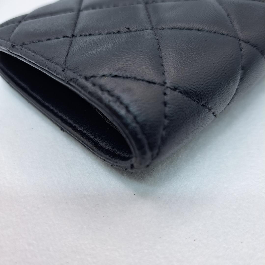 CHANEL　マトラッセ　長財布　ラムスキン　財布　二つ折り