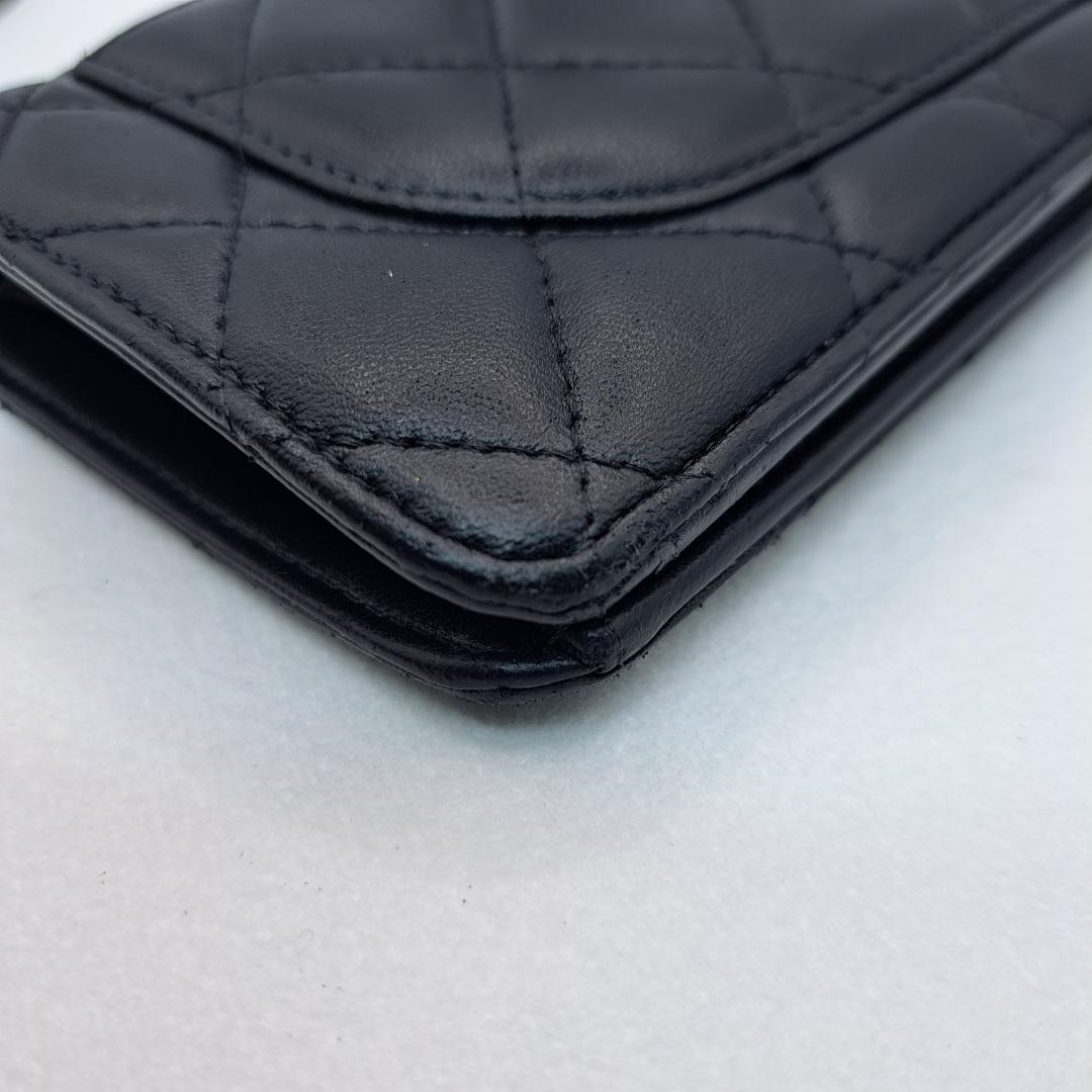 CHANEL　マトラッセ　長財布　ラムスキン　財布　二つ折り