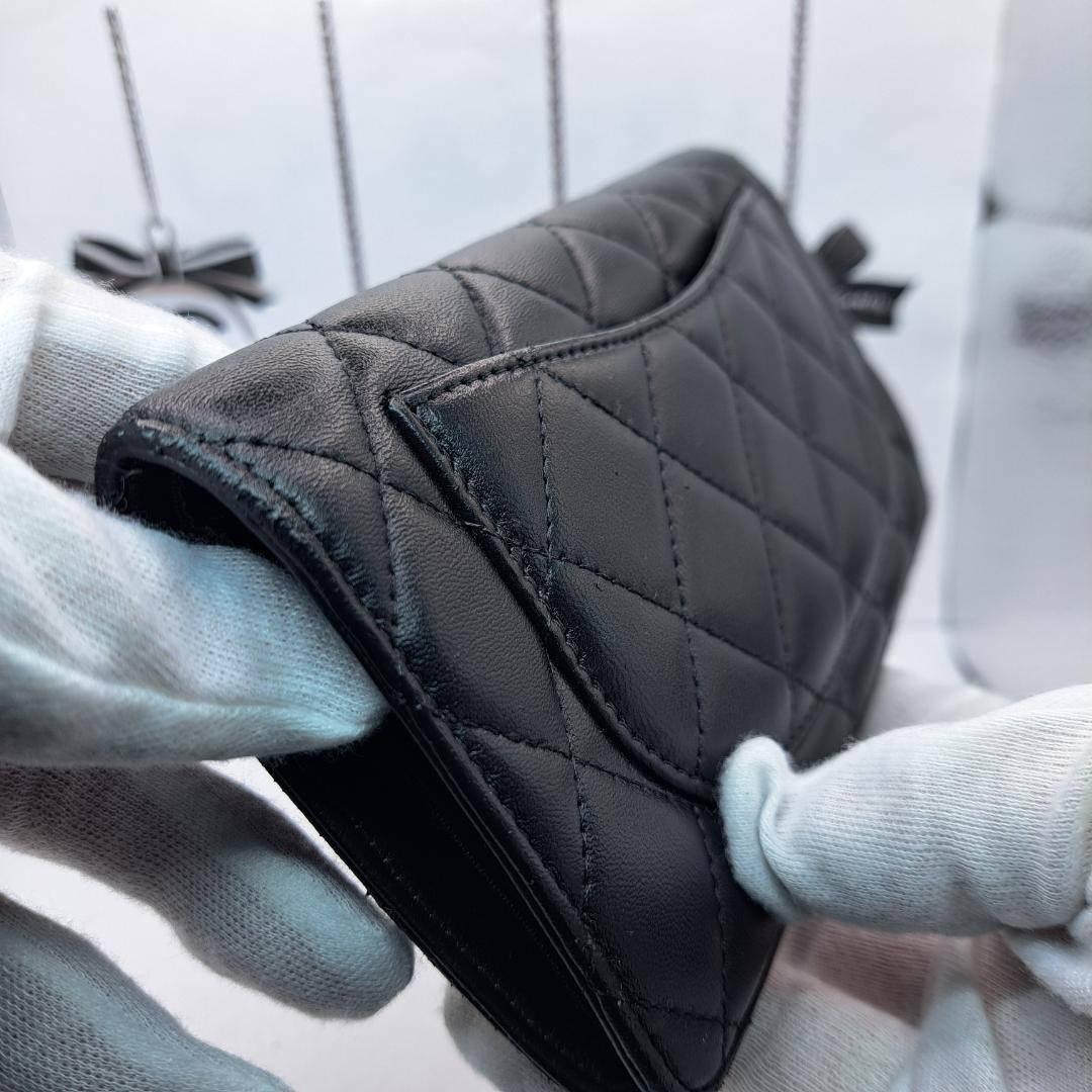 CHANEL　マトラッセ　長財布　ラムスキン　財布　二つ折り