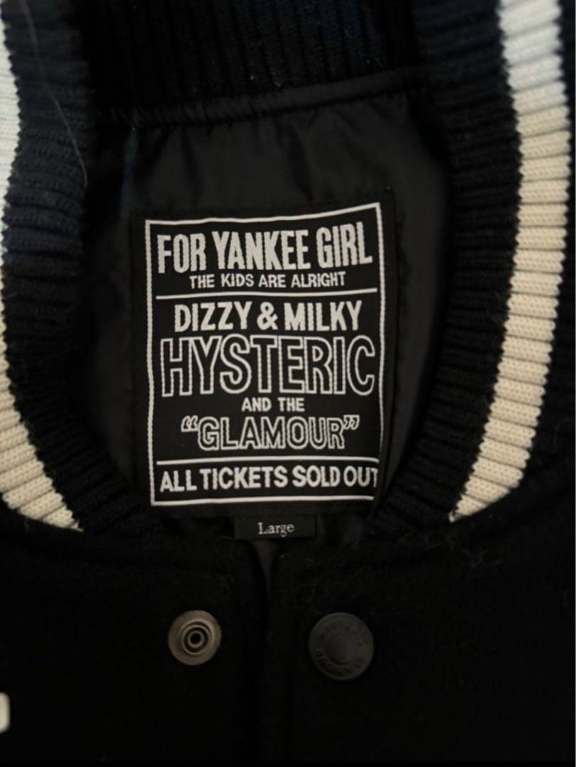 ヒステリックグラマー SEE NO EVIL刺繍 スタジャン Lメンズ