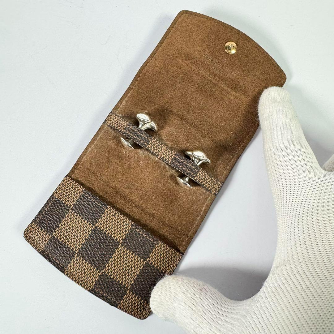 極美品 ルイヴィトン カフス ブトンドゥマンシェット シルバー 925 ダミエ
