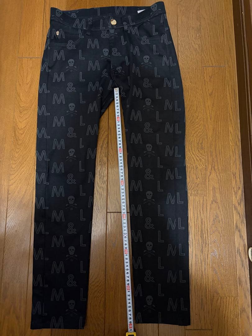 MARK&LONA マークアンドロナ ストレッチパンツ 総柄 黒 サイズ：46