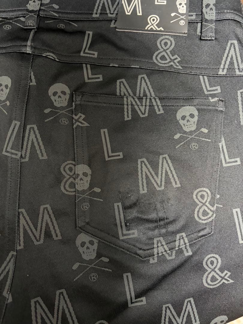 MARK&LONA マークアンドロナ ストレッチパンツ 総柄 黒 サイズ：46