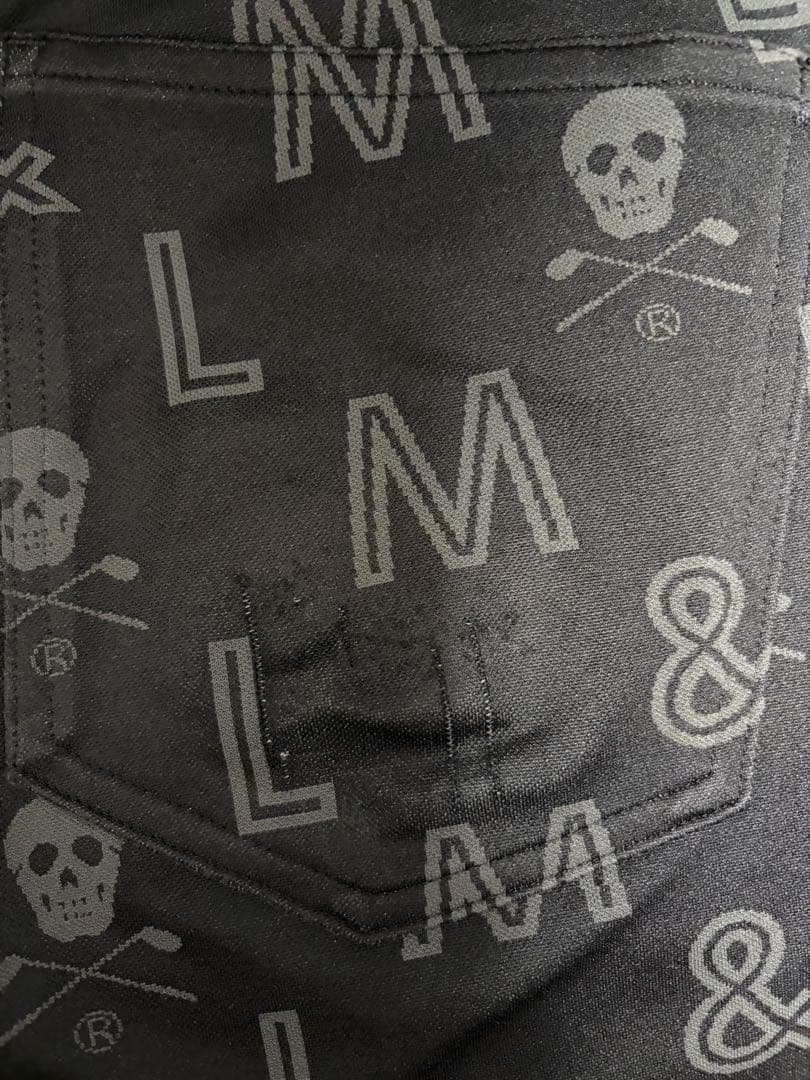 MARK&LONA マークアンドロナ ストレッチパンツ 総柄 黒 サイズ：46