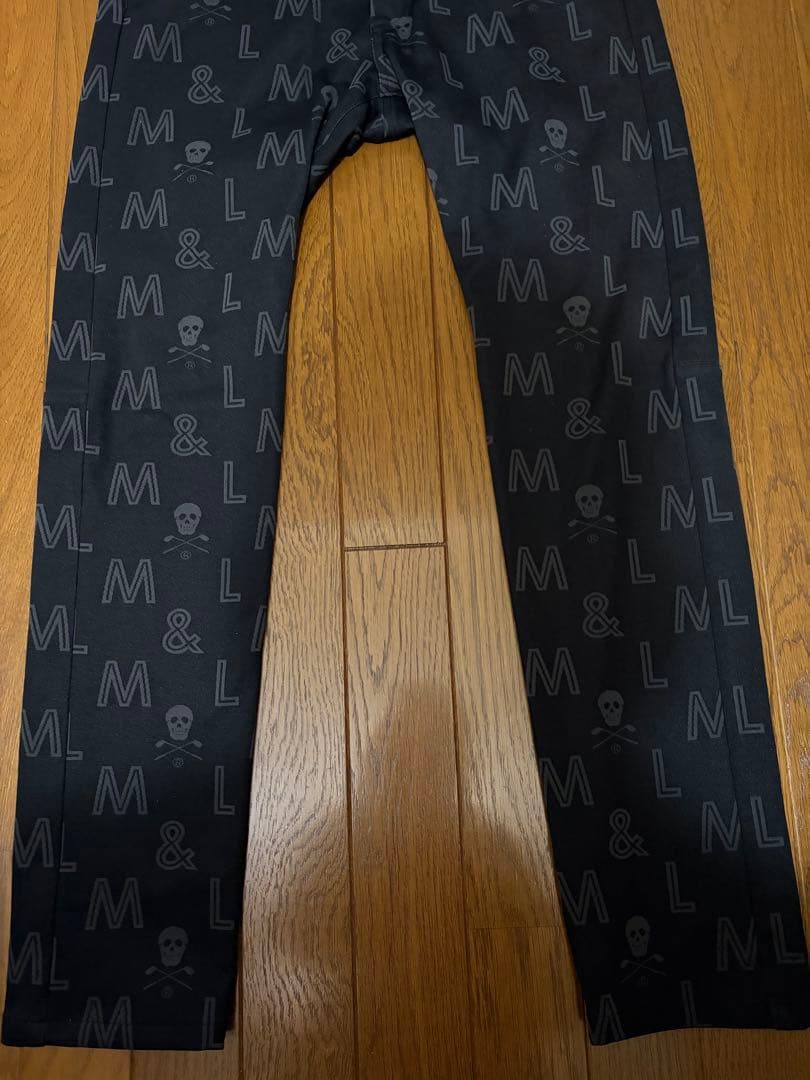 MARK&LONA マークアンドロナ ストレッチパンツ 総柄 黒 サイズ：46