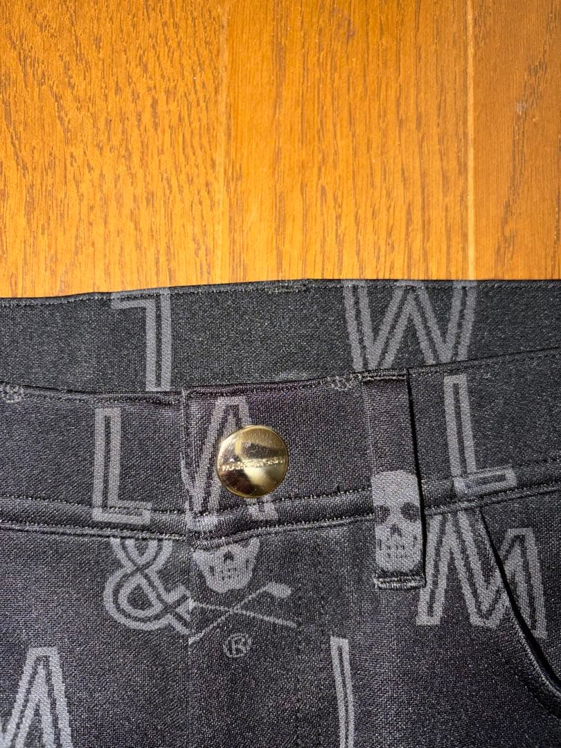 MARK&LONA マークアンドロナ ストレッチパンツ 総柄 黒 サイズ：46