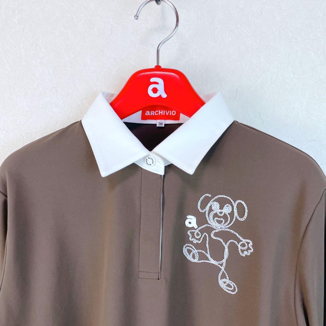 【新品未使用 アルチビオ】機能素材ラガー襟長袖プルオーバー38号