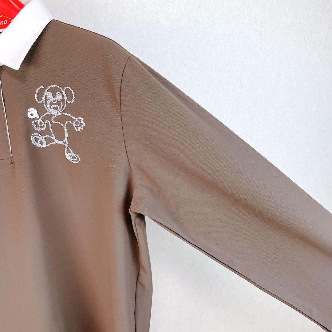 【新品未使用 アルチビオ】機能素材ラガー襟長袖プルオーバー38号