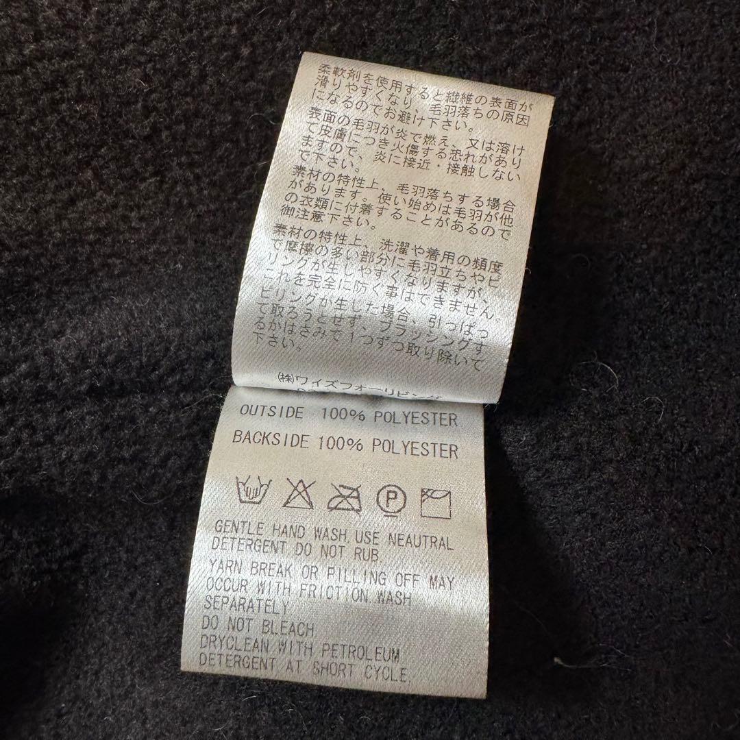 Y's　ヨウジヤマモト　ノーカラーコート　アシンメトリー　チェック　黒　M相当