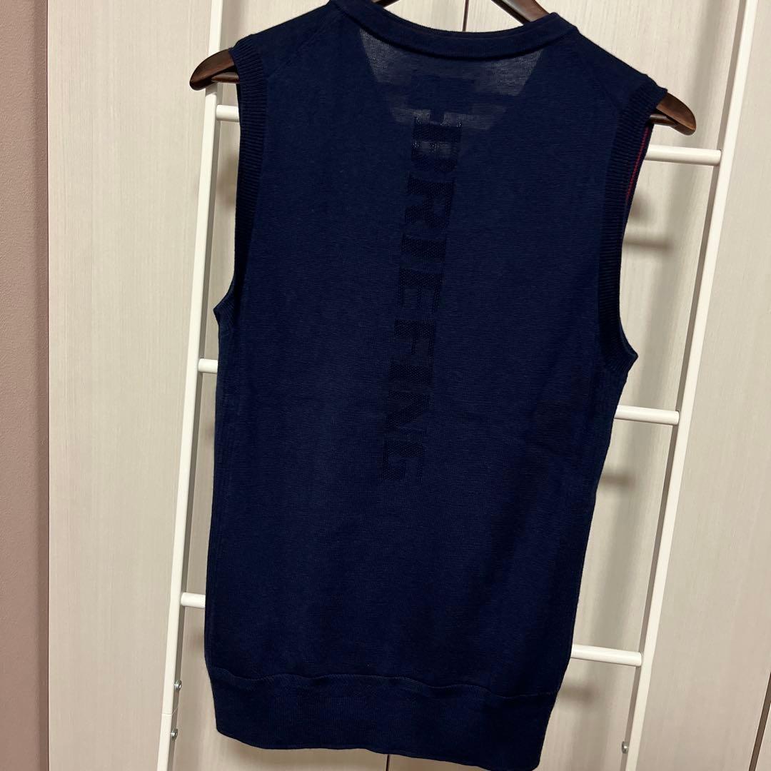 BRIEFING ブリーフィングVネックベスト シルク カシミヤ ネイビー S