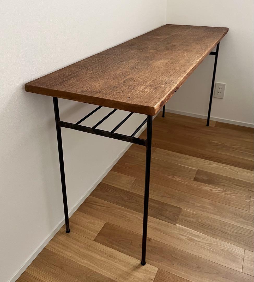 【オーダーメイド　一点物】長デスク/ 古材・アイアン使用