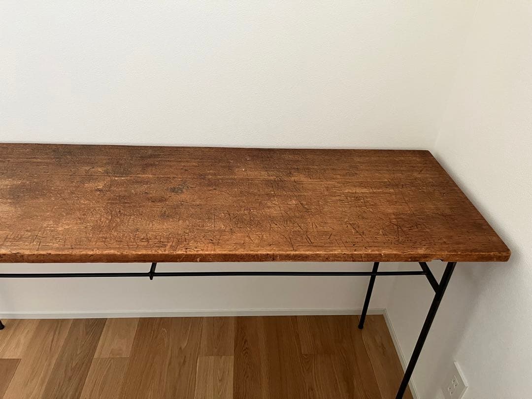 【オーダーメイド　一点物】長デスク/ 古材・アイアン使用