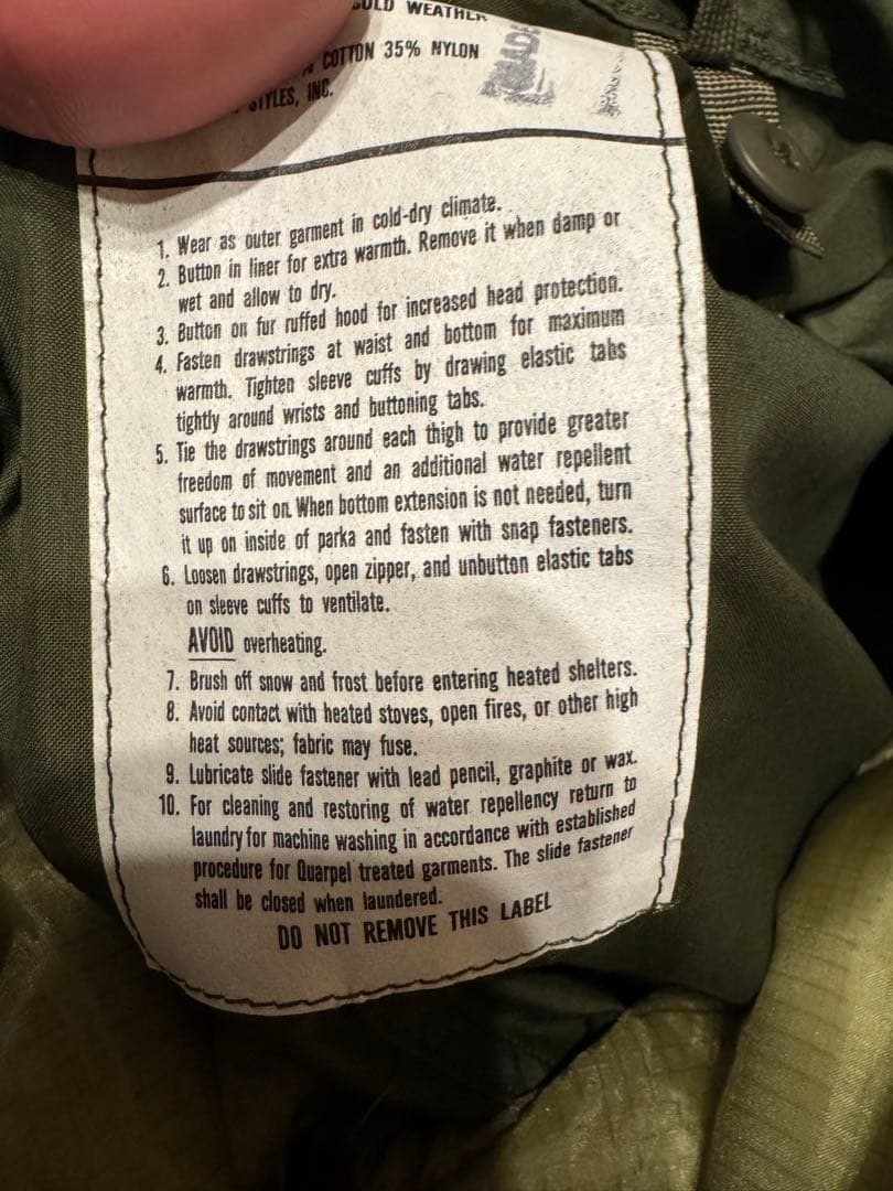 M65 モッズコート　フィッシュテール　vintage ミリタリー　フルセット