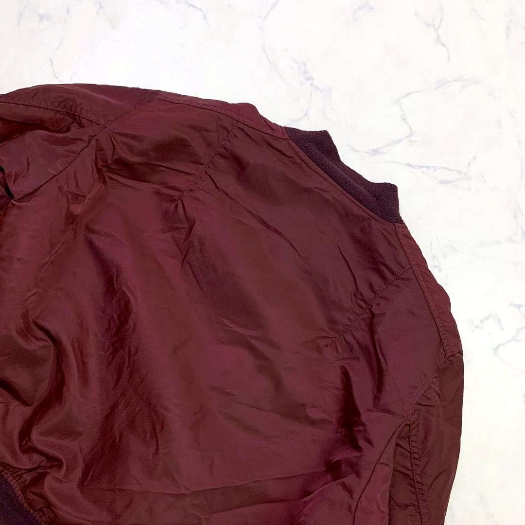 希少カラー★ 90s USA製 ALPHA MA-1 ボルドー L　D947