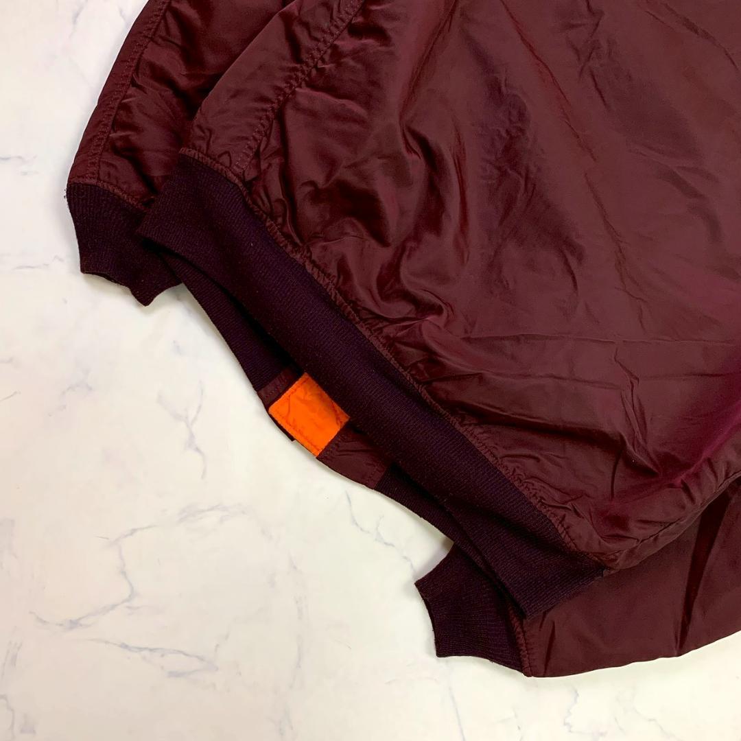 希少カラー★ 90s USA製 ALPHA MA-1 ボルドー L　D947