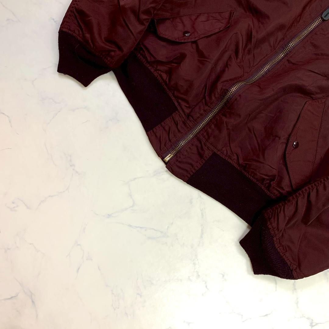 希少カラー★ 90s USA製 ALPHA MA-1 ボルドー L　D947