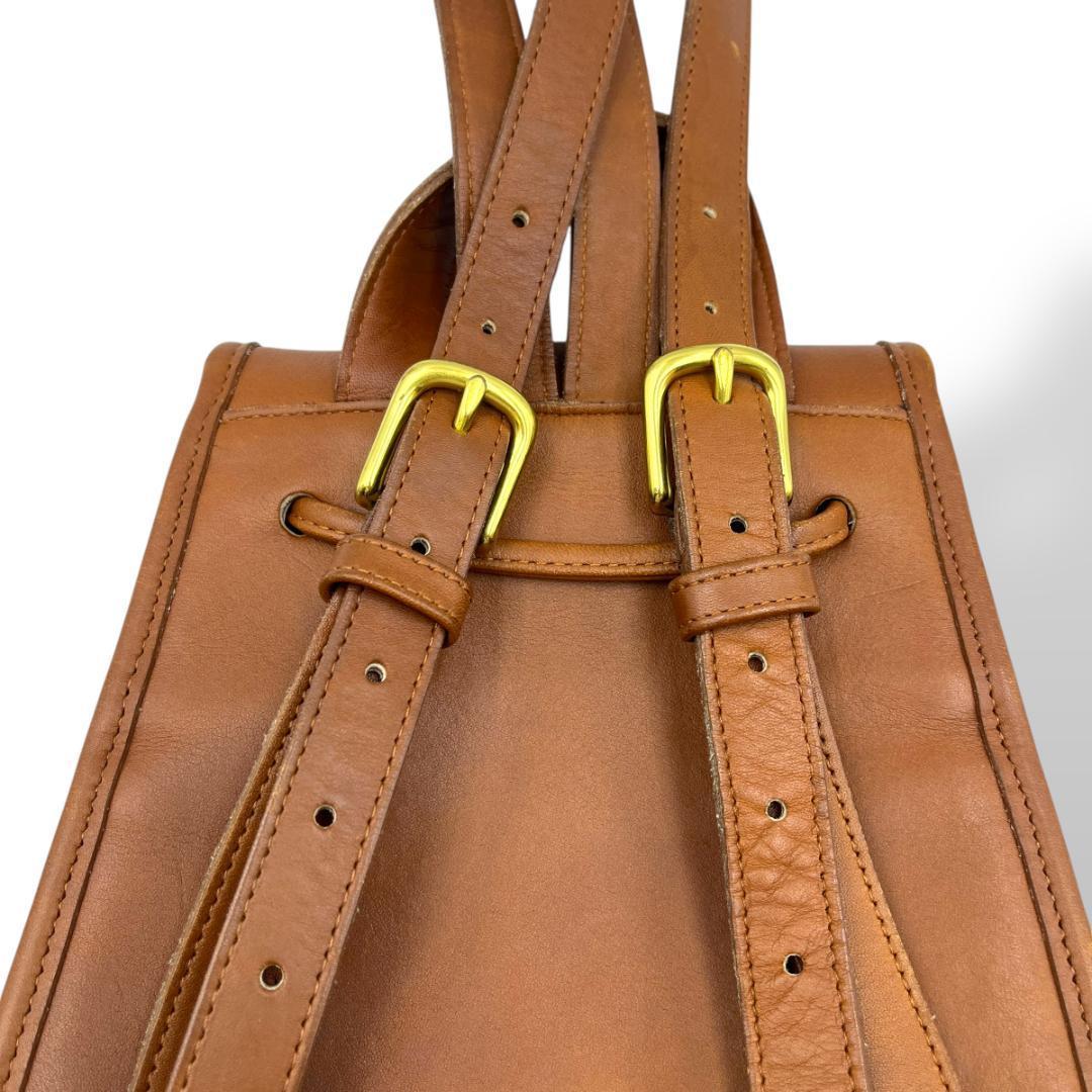 COACH オールドコーチ リュック グラブタンレザー ターンロック ブラウン