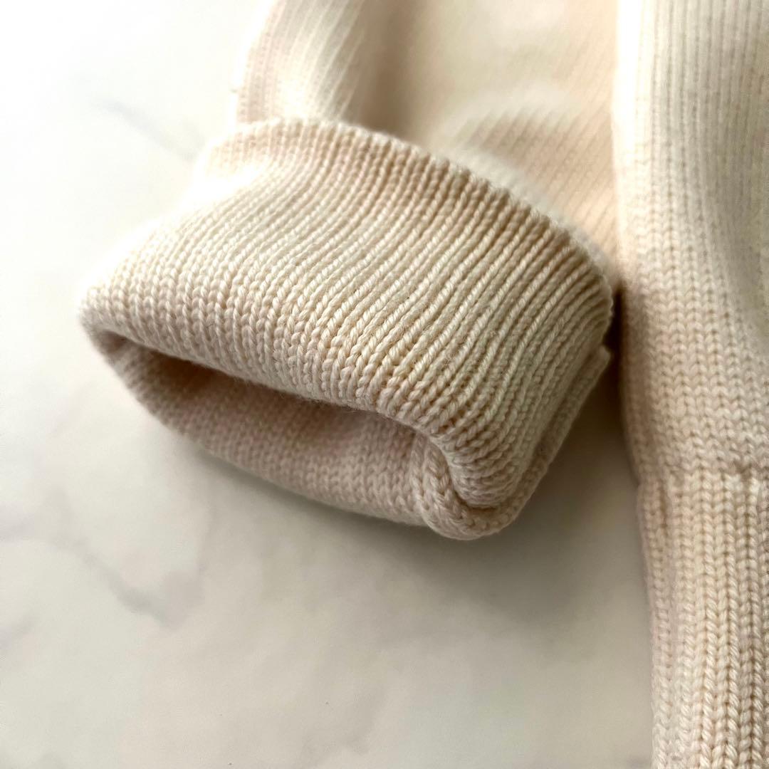 希少 カサブランカ ニット セーター 肉厚 テニス スウェット Lサイズ ウール