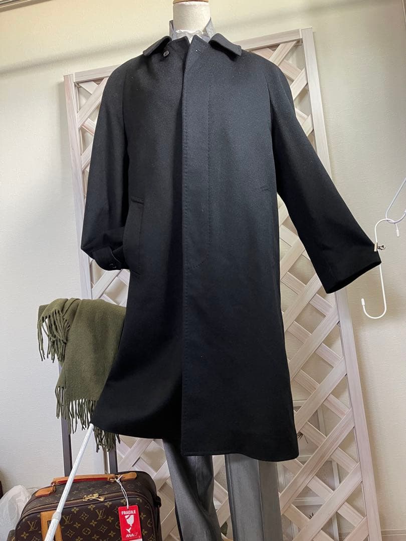 かえ’s メンズ⭐︎ L ⭐︎ 新古　極上のカシミヤ100% ⭐︎ 黒　ロング