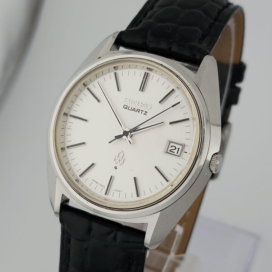 希少【稼働品】SEIKO クォーツ 腕時計 3803-7030 新品電池交換済
