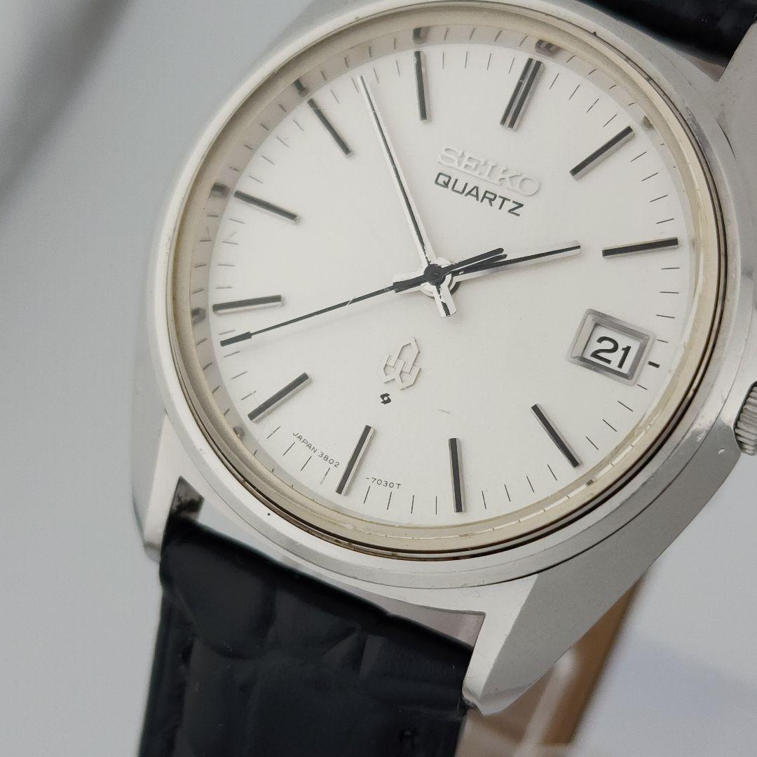 希少【稼働品】SEIKO クォーツ 腕時計 3803-7030 新品電池交換済