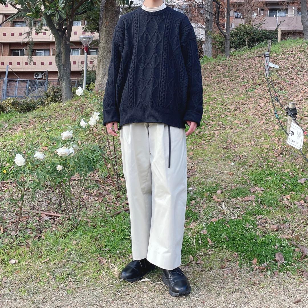 stein】Oversized Cable Knit LSケーブルニット 黒M - メルカリ