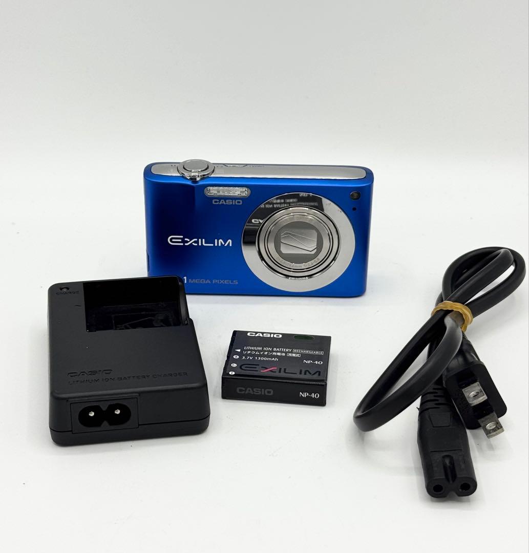 美品】 CASIO EXILIM EX-Z100 ブルー 動作確認済み