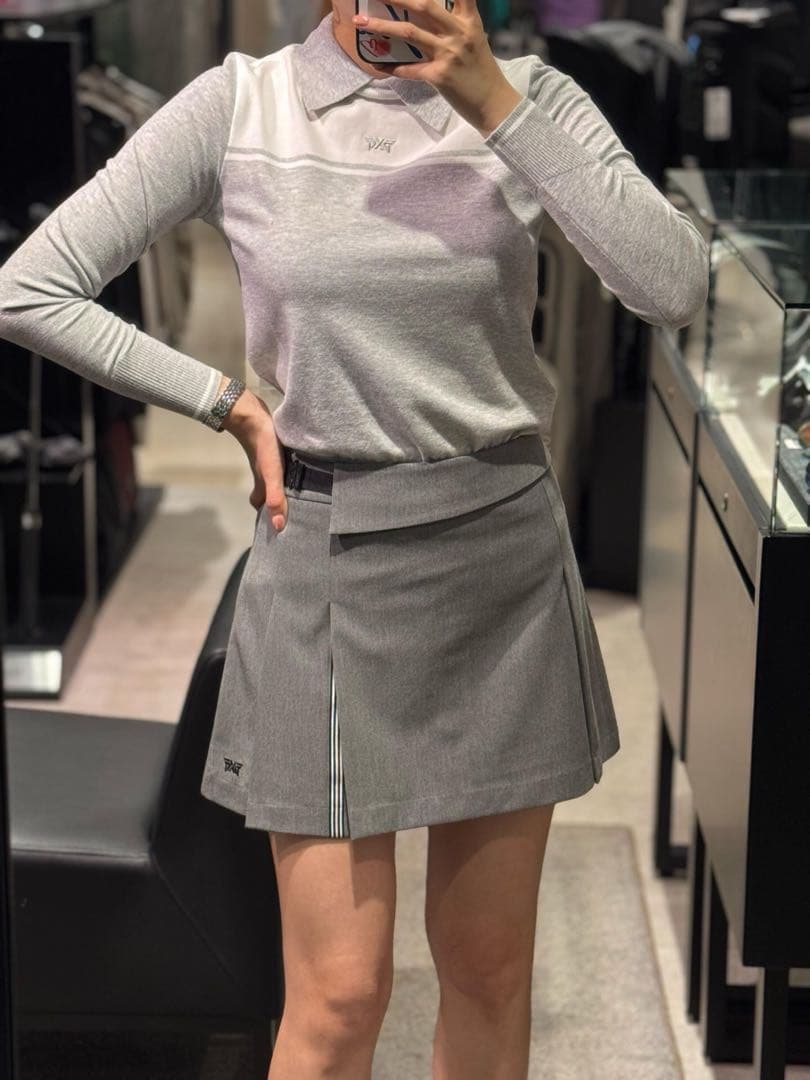 新品未使用 PXG ピーエックスジー レディース スカート●グレー Mサイズ