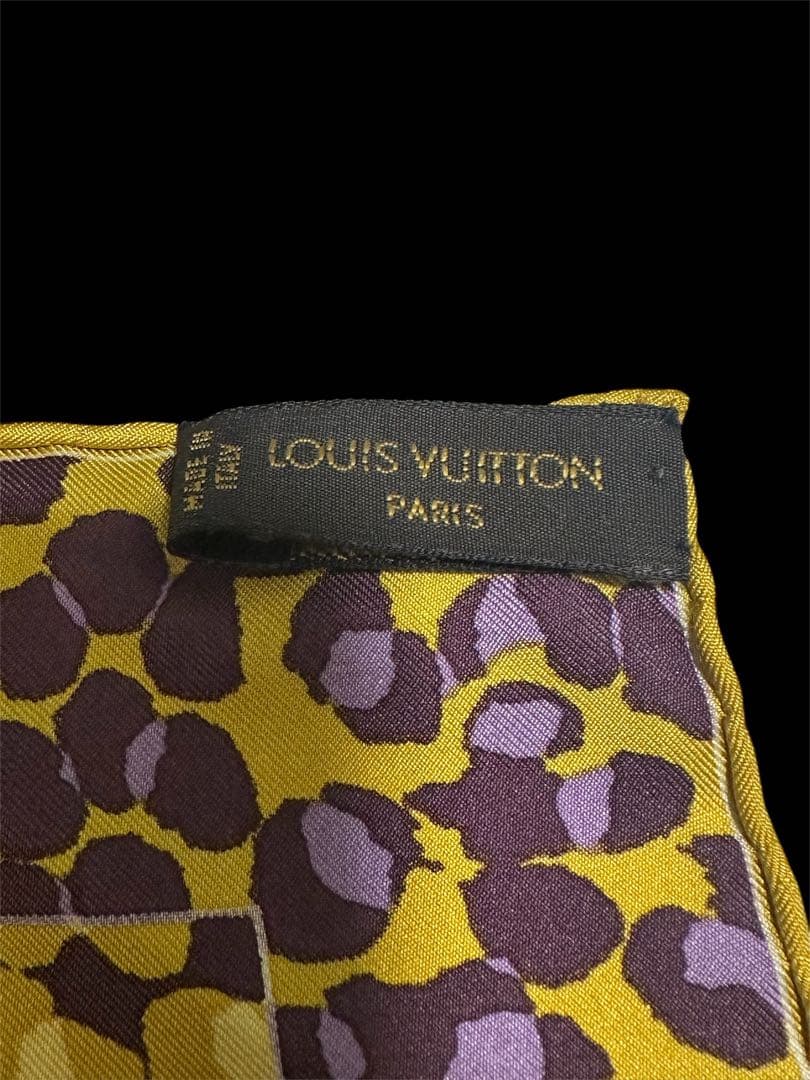 正規品ルイヴィトン LOUIS VUITTON スカーフ バンダナ 黄
