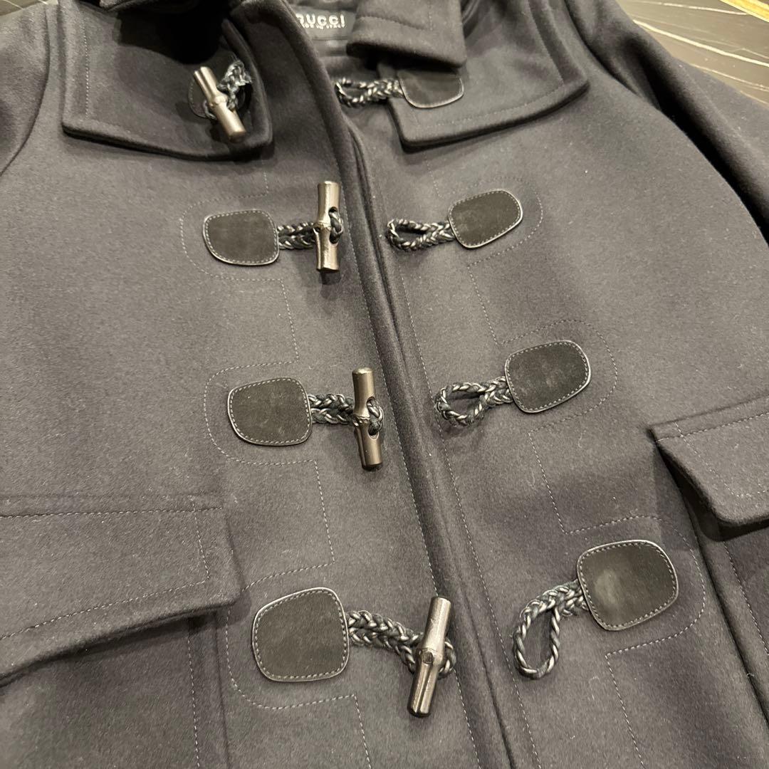 GUCCI ブラック ダッフルコート フード付き