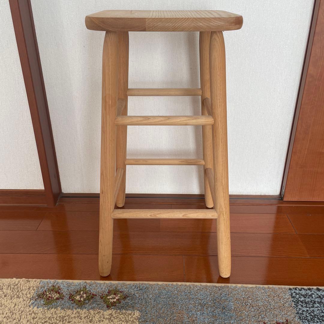 キャトルセゾン】 天然木 木製ハイスツール