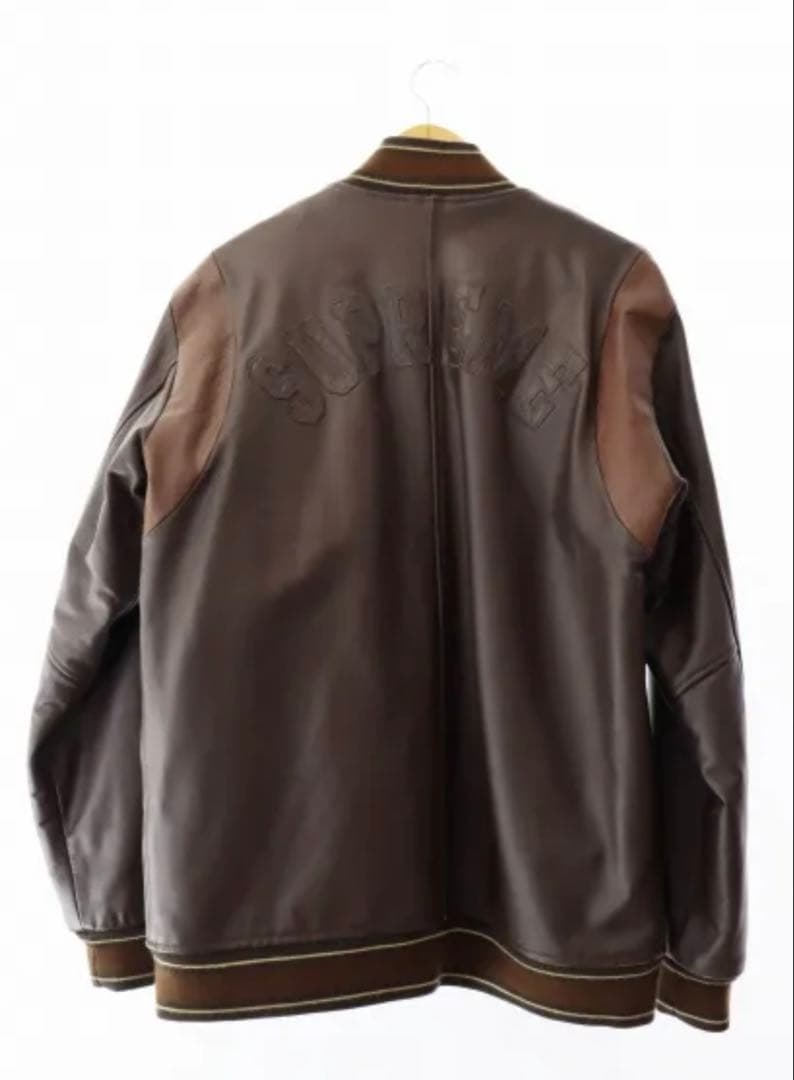 ジャケット・アウター SUPREME 05AW Leather Varsity Jacket