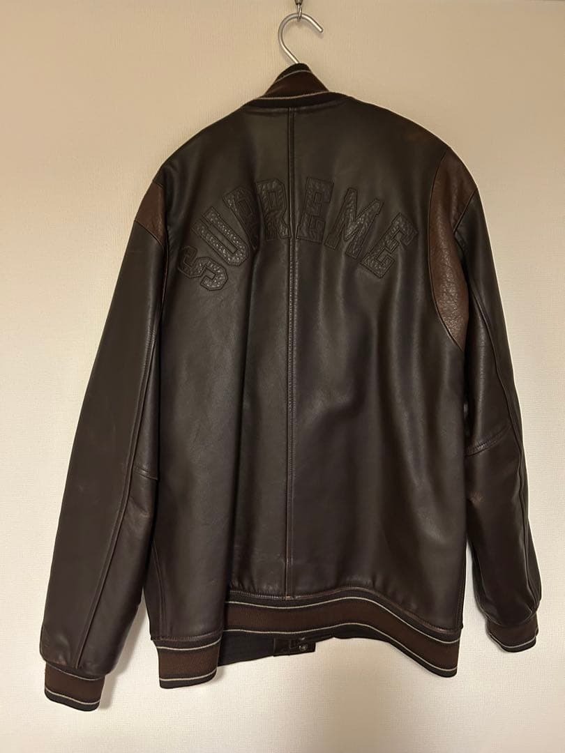 ジャケット・アウター SUPREME 05AW Leather Varsity Jacket