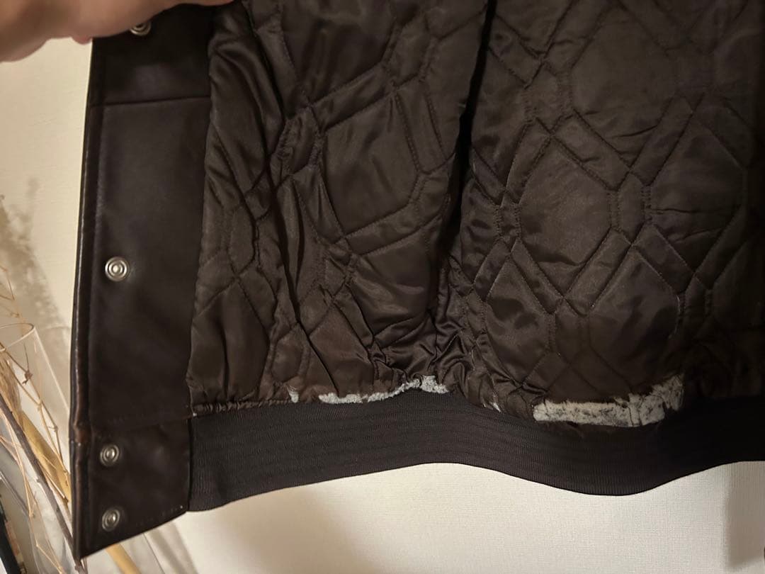 ジャケット・アウター SUPREME 05AW Leather Varsity Jacket