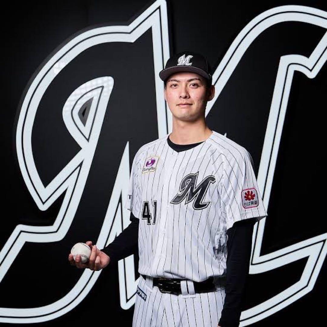 新品未開封】千葉ロッテマリーンズ#41一条力真ホームユニフォームL