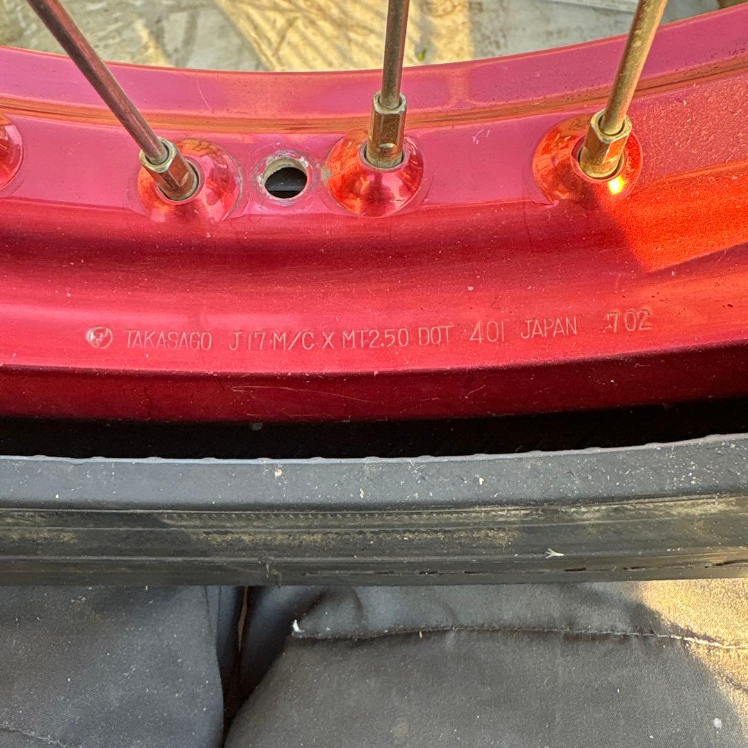 YZ85用前後17インチホイール　EXCELリム　流用