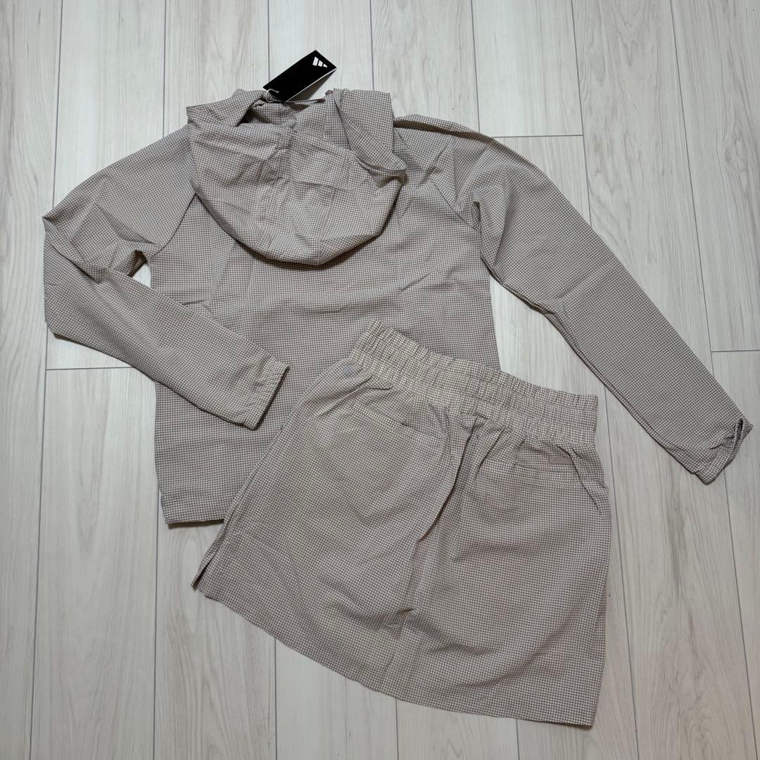 新品 アディダス セットアップ ハイウエスト インナーパンツ 長袖フーディー S