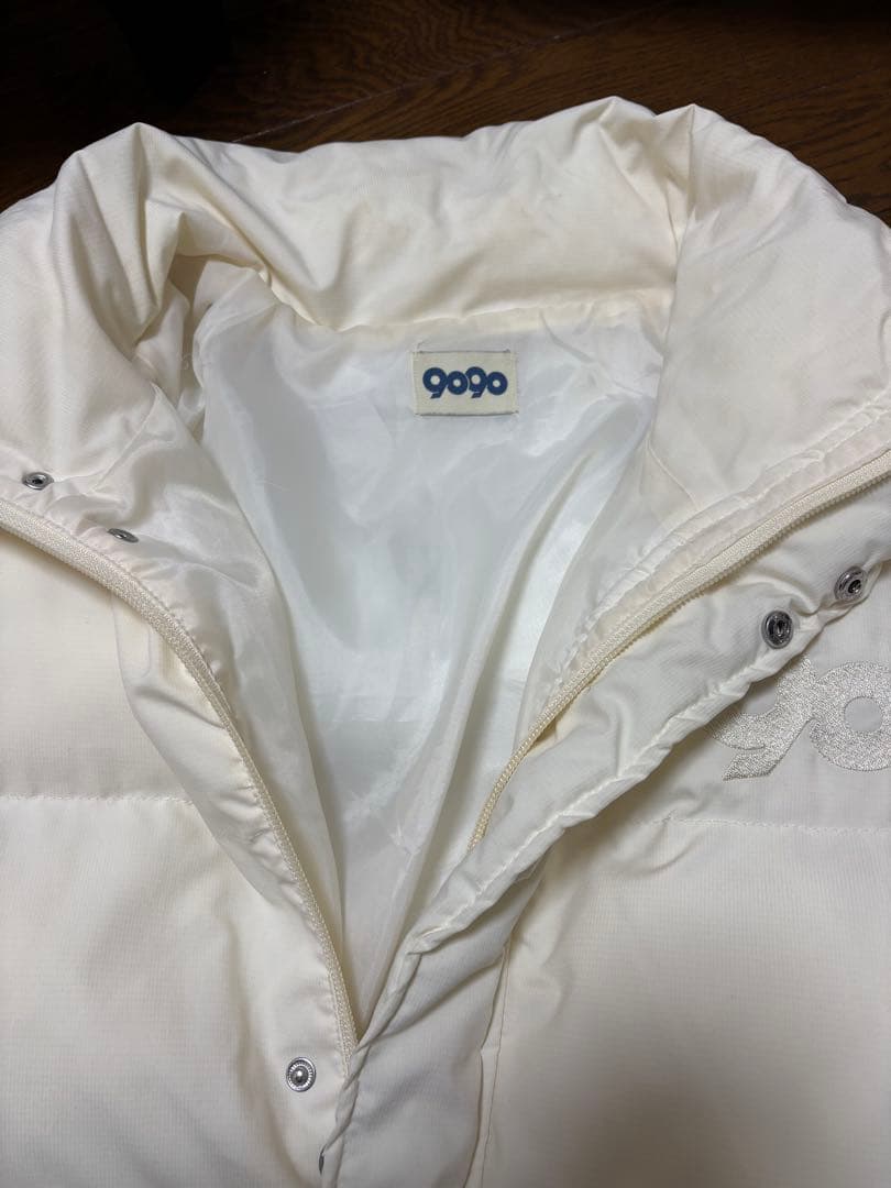 9090 90 Logo Rich Puffer Jacket XL アイボリー 高価