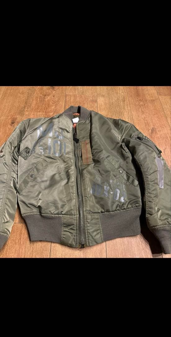 AVIREX オリーブ色 MA-1 フライトジャケット　S