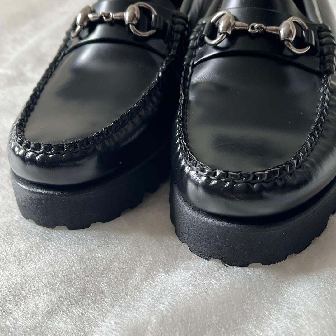 未使用級✨G.H.BASS ジーエイチバス　ビットローファー　レザー　ブラック