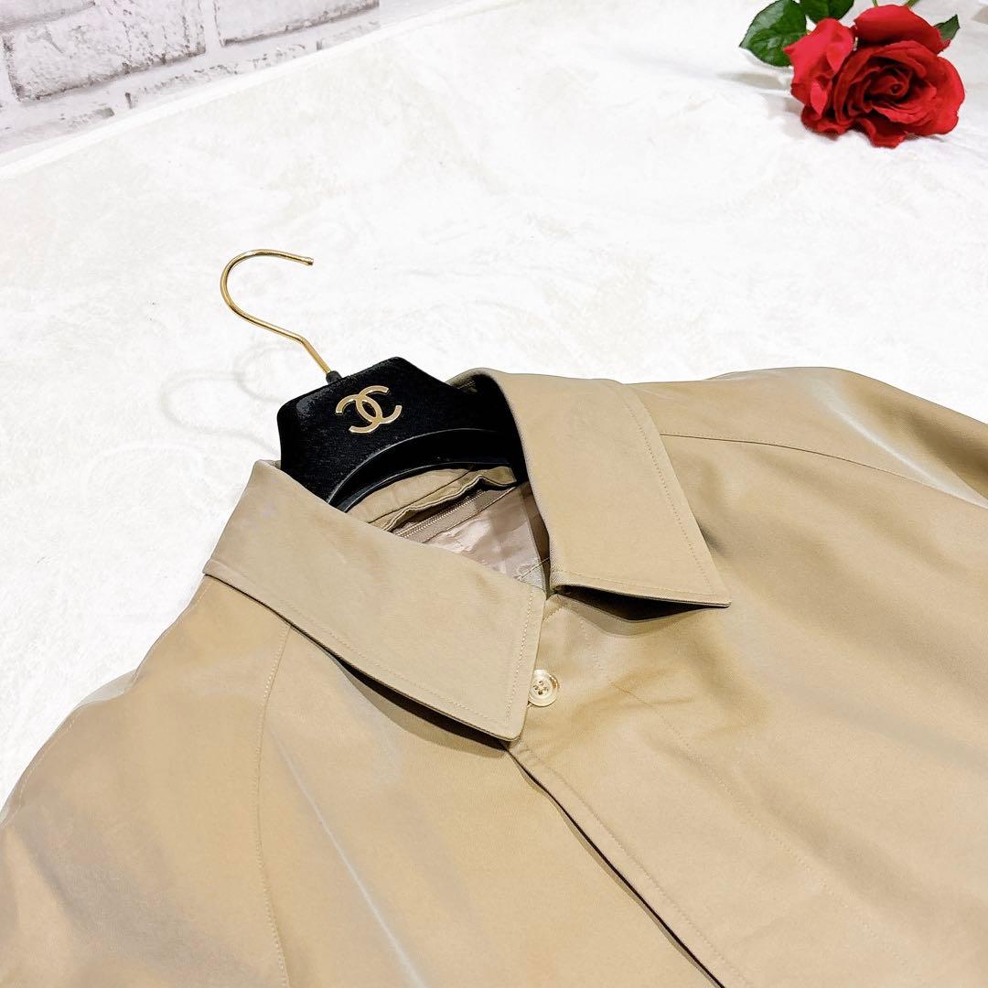 新品同様✨　アクアスキュータム　ステンカラーコート　ライナー　ベージュ　L